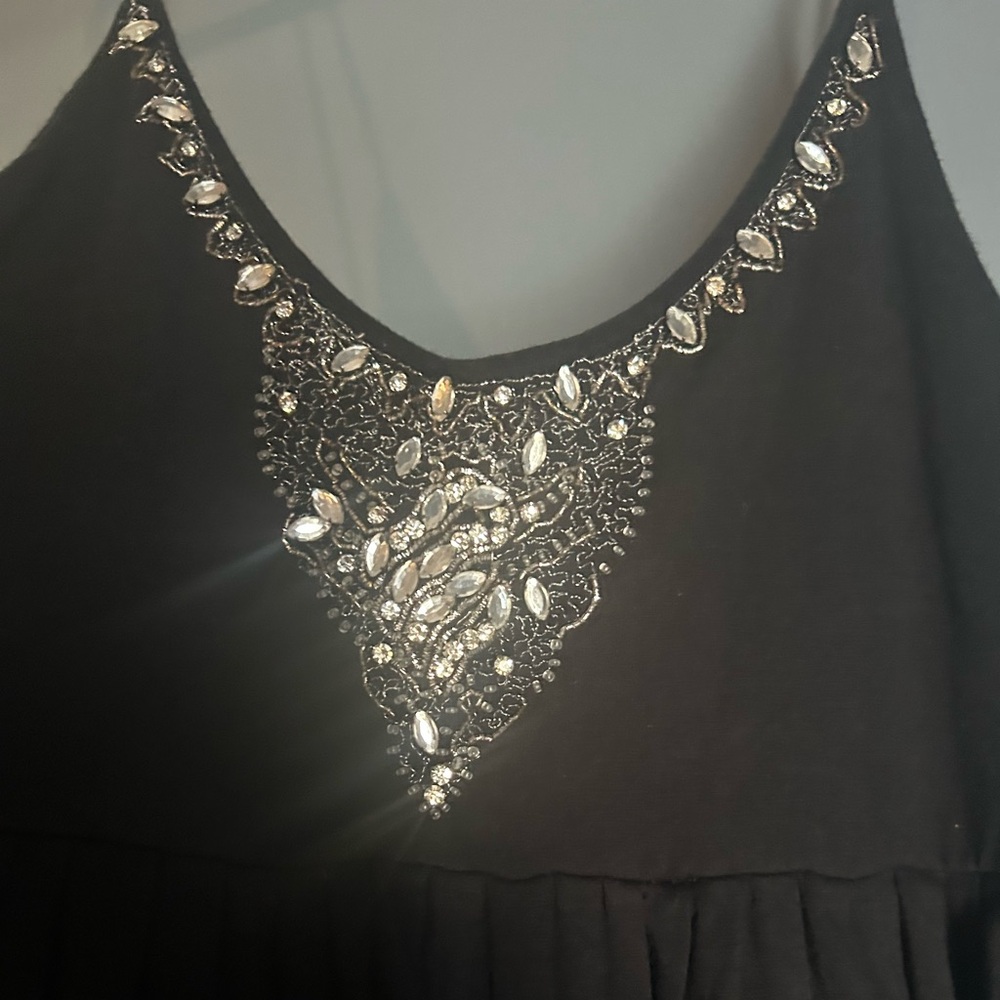 Vintage Rocawear Y2K Beaded Babydoll Cami Top Black Size L - Picture 7 of 11